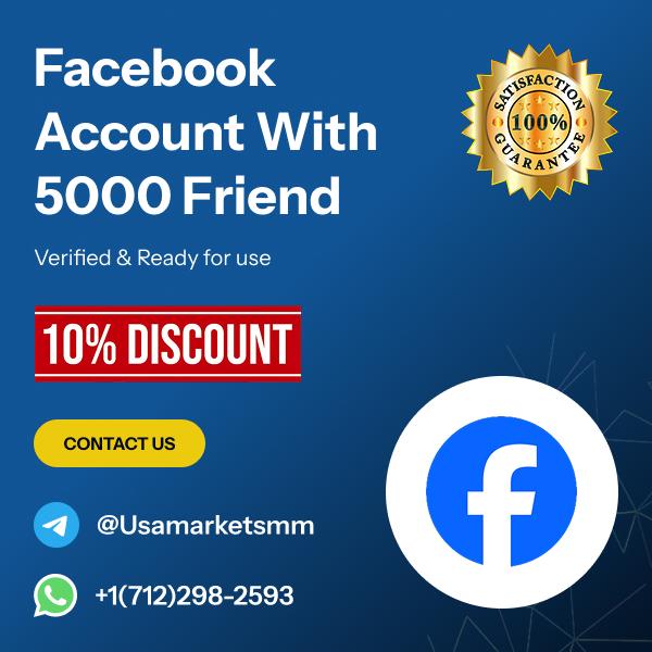 Buy Facebook Account With 5000 Friends - Buy verified Social Accounts accounts at USA Markets SMM
