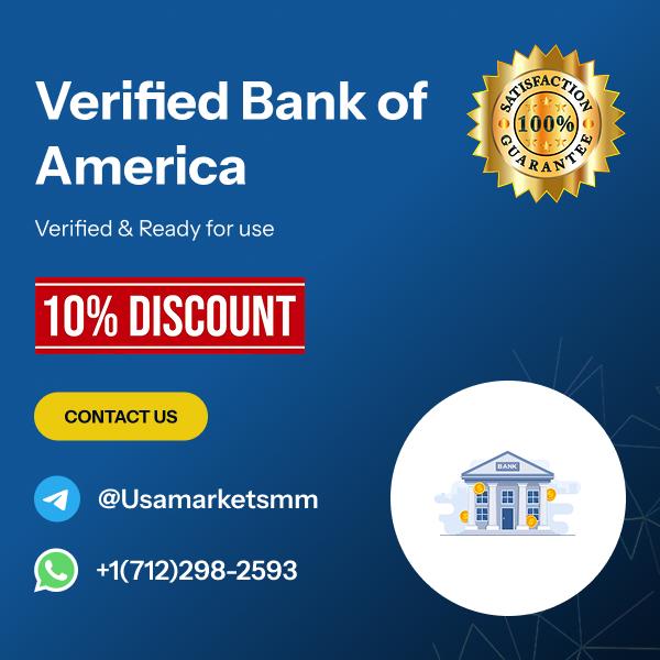 Buy Verified Bank of America - Buy verified Bank account accounts at USA Markets SMM